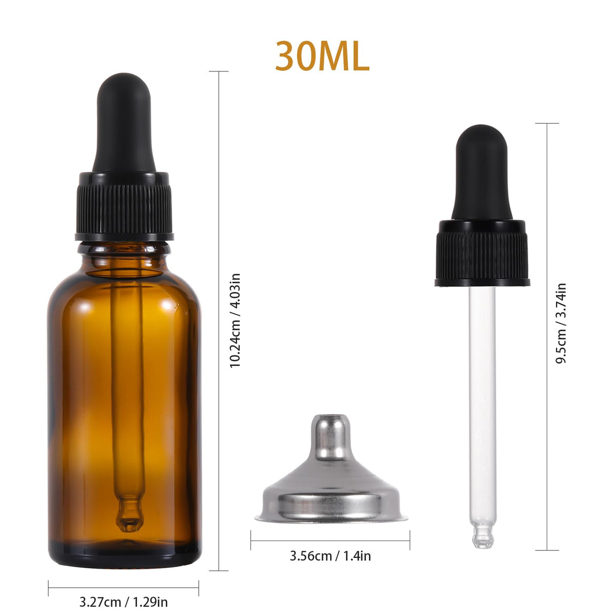Amber Glass Dropper Bottle,2pcs 60ml Small Empty Reusable Eliquid Pipette Ear Dropper Bottles Suitable for Essential Oils Massage Perfumery Aromatherapy Laboratory Fragrances Pharmacist Bottle