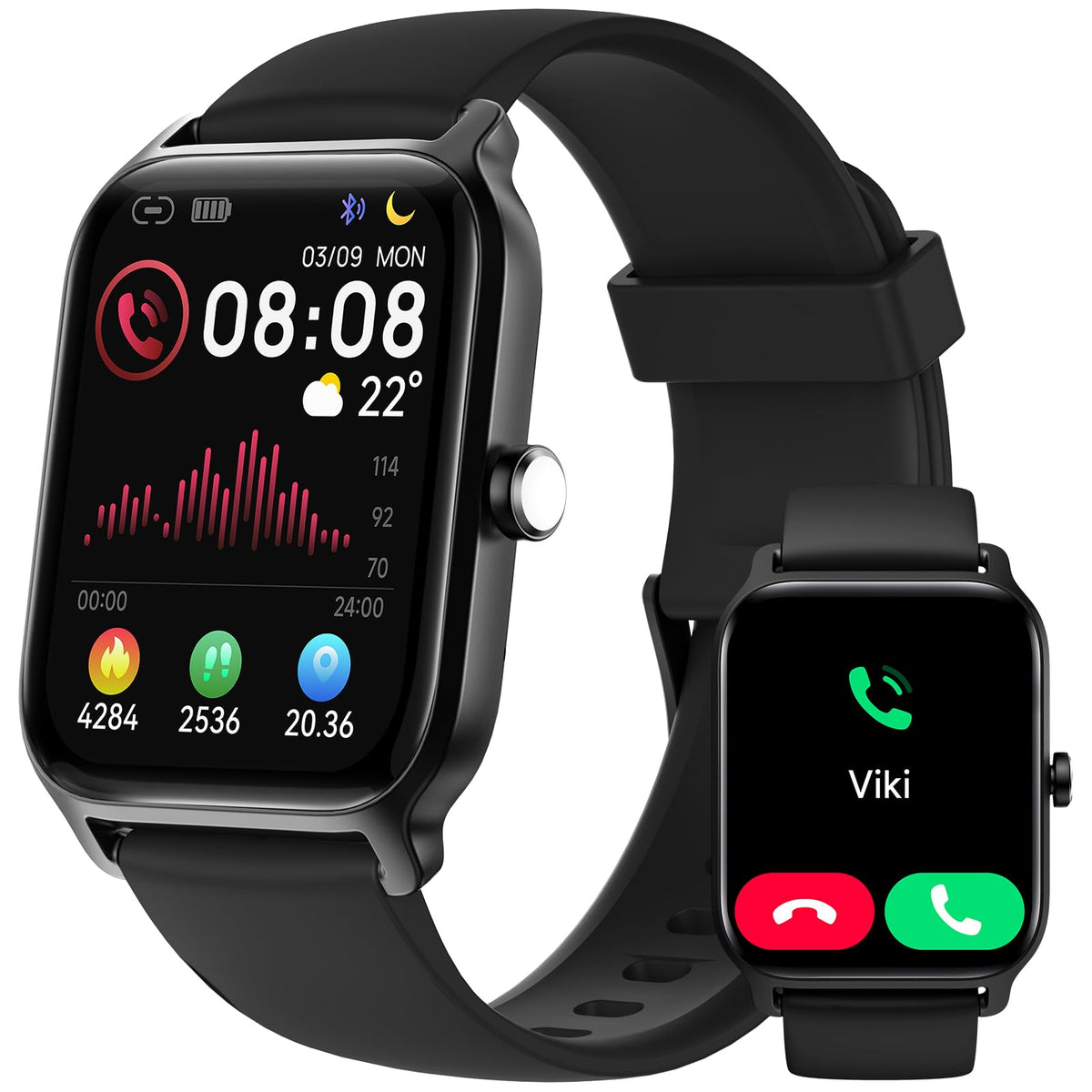 Smart Watch for Women, Answer/Make Calls, Alexa Built-in, [1.8"HD Screen] Smart Watches for Women iPhone/Samsung/Android, Fitness Watch with Heart Rate Sleep SpO2 Monitor,IP68 Waterproof, 100+ Sports