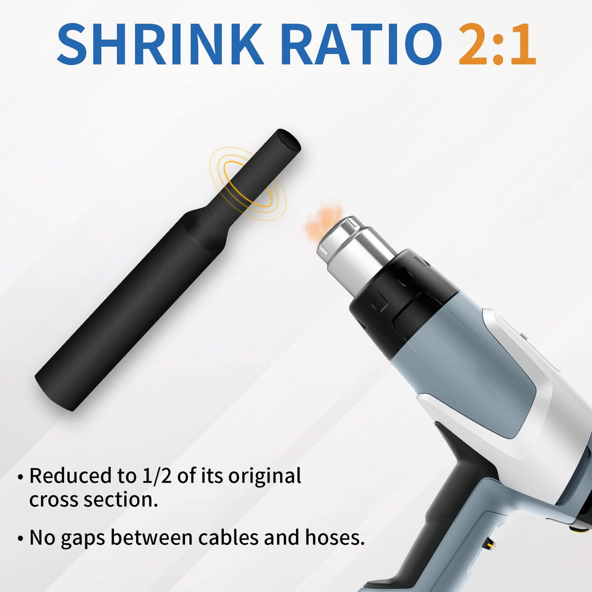 560 Pcs Heat Shrink Tubing Kit Ratio 2:1 Electrical Shrink Tubing Wire Large Wrap Industrial Shrink Tubes Assortment（12 Sizes Black）