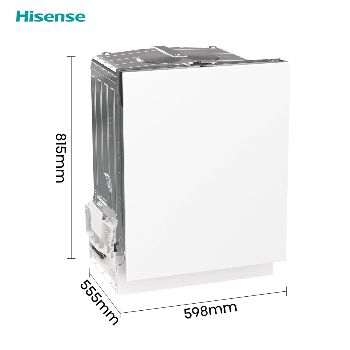 Hisense Fully Integrated Standard Dishwasher - Silver with Fixed Door Fixing Kit HV623D15UK - D Rated