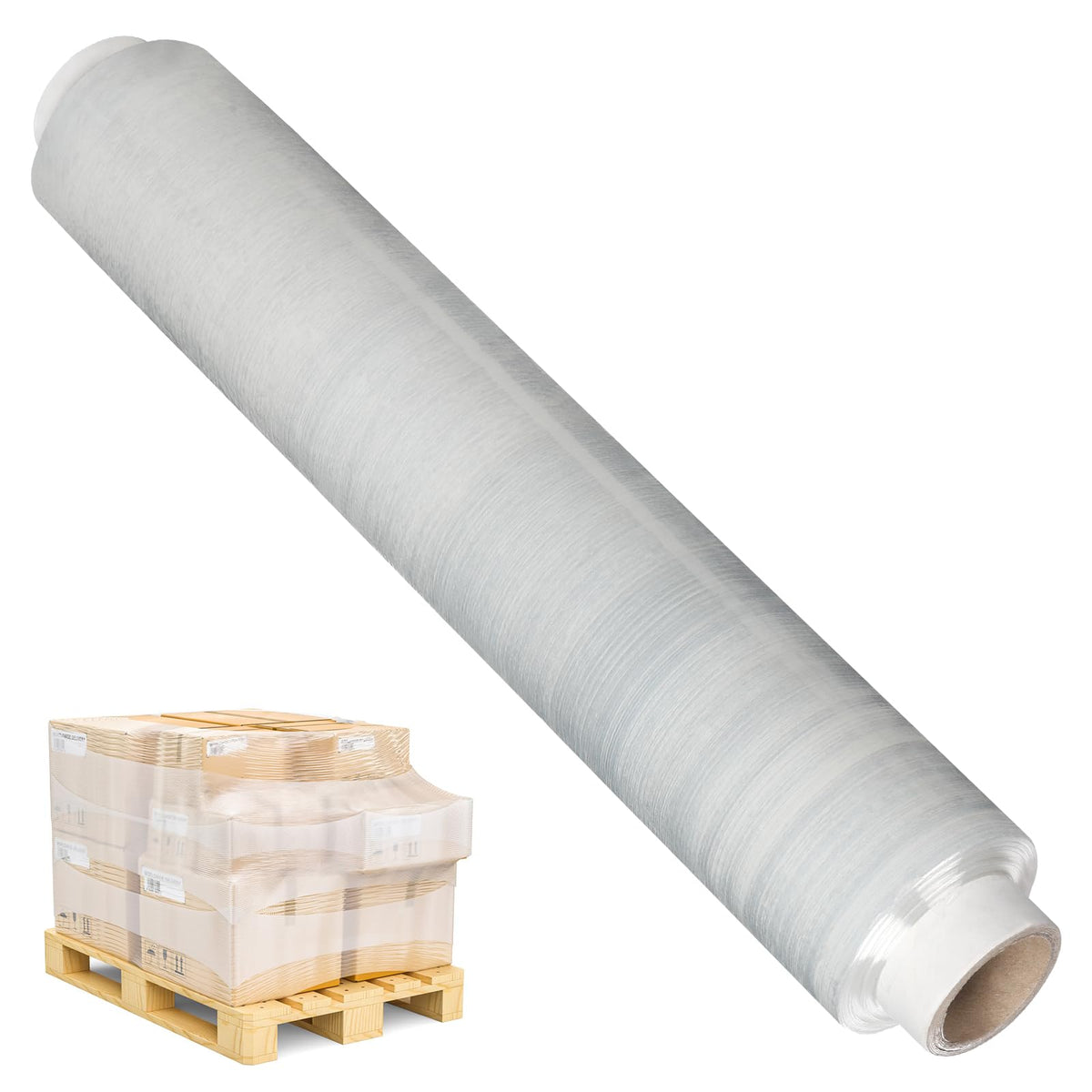 Rainberg Strong Heavy-Duty Stretch Film for Pallet Wrapping, Packaging and Moving for Furniture, Luggage, and Parcels, Water & Moisture Proof Pallet Stretch Shrink Wrap rolls 400mm x 250m (Black, 6)