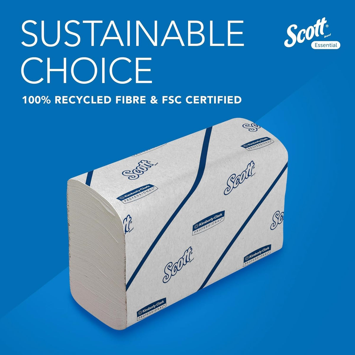 Scott Essential Narrow Fold Paper Towels 6636, FSC certified, 12x220 Sheets
