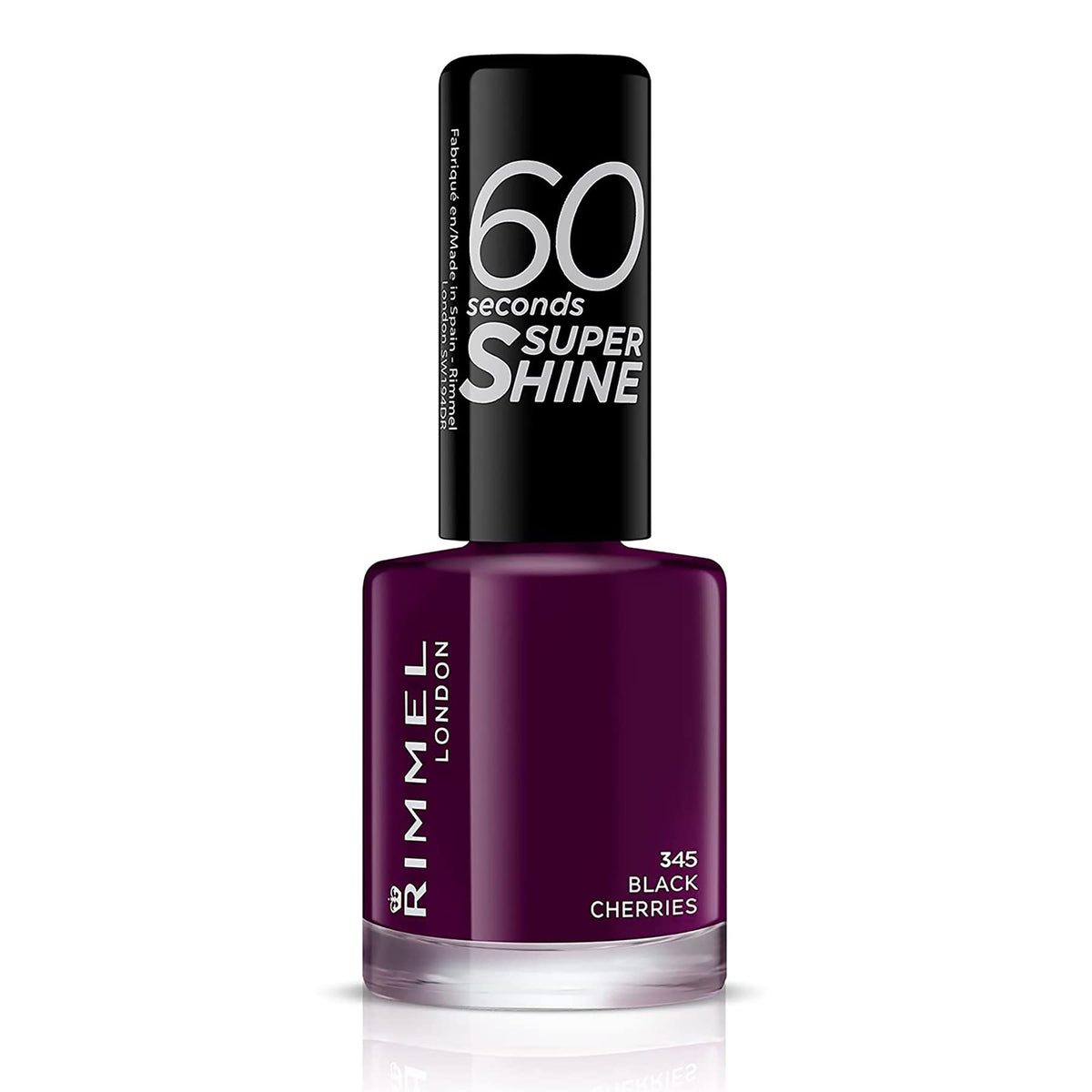 Rimmel 60 Seconds Super Shine Nail Polish, 740 Clear, Quick-Dry Nail Polish, Ultra-Shiny Finish, Easy to Apply, Vibrant Colour, Long-Wearing, Improved Formula, Vegan, 8ml