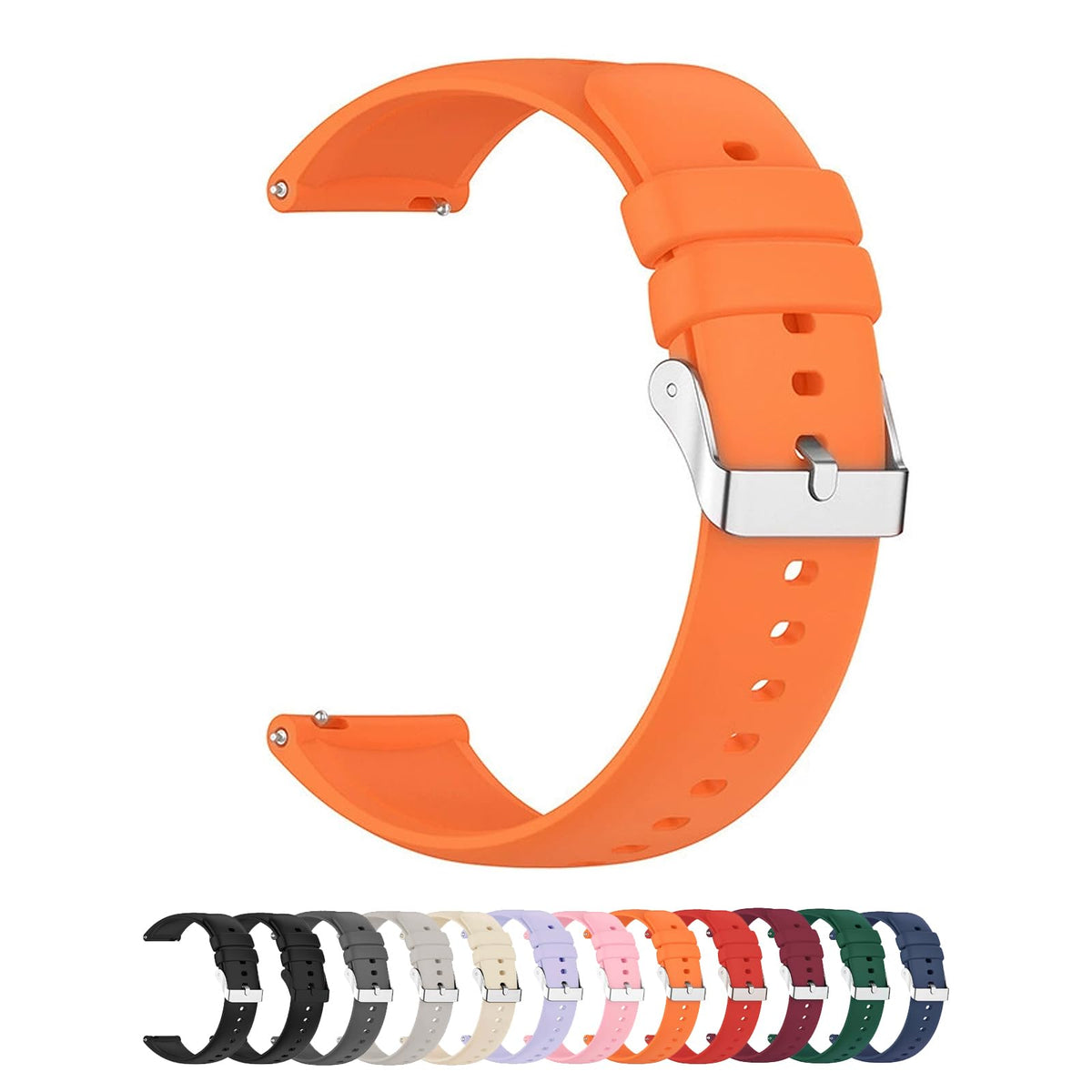 Silicone Strap,Quick Buckle Waterproof Soft Strap,Watch strap