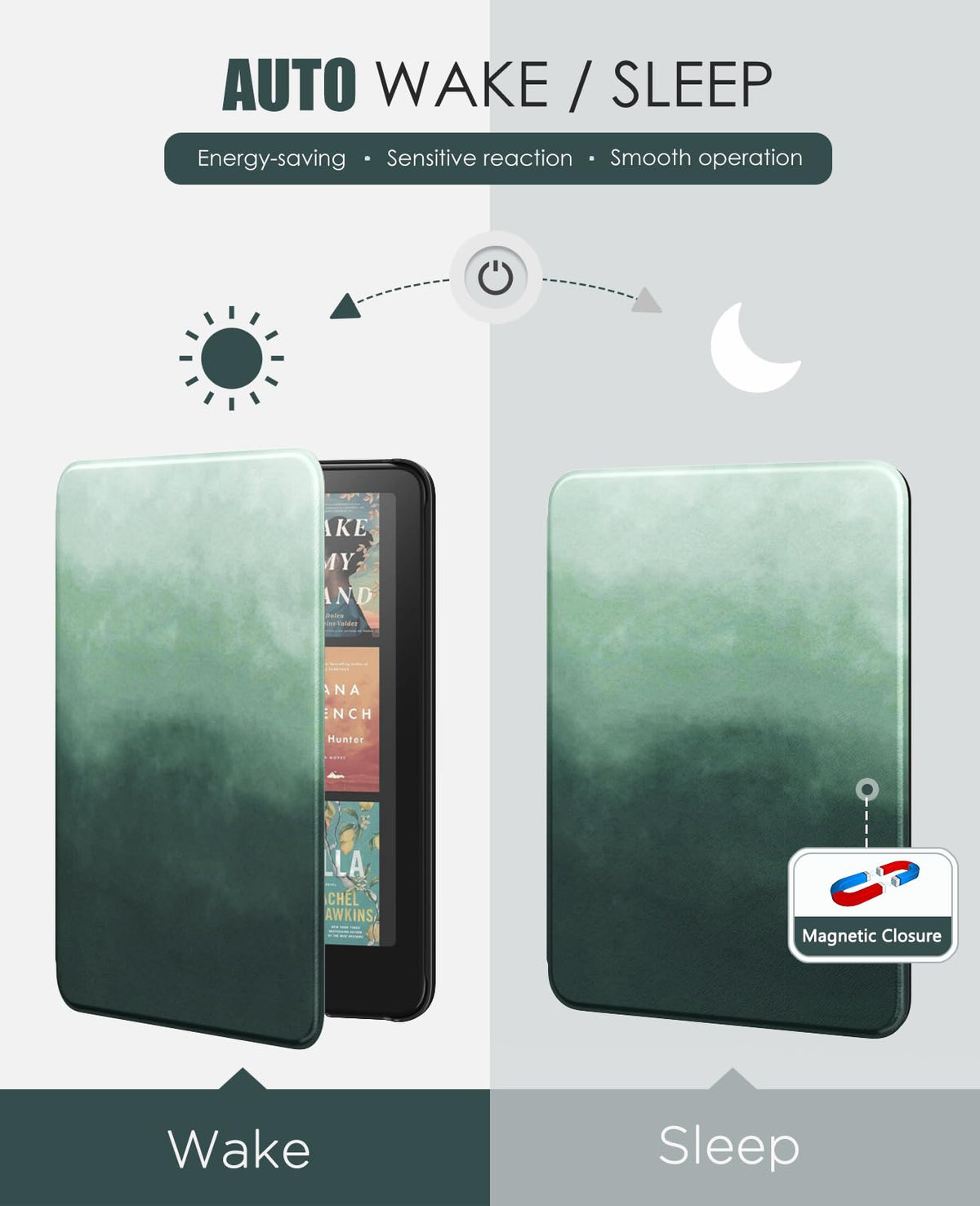 MoKo Case for 7" Kindle Paperwhite 12th Gen & Colorsoft 2024, Denim Black