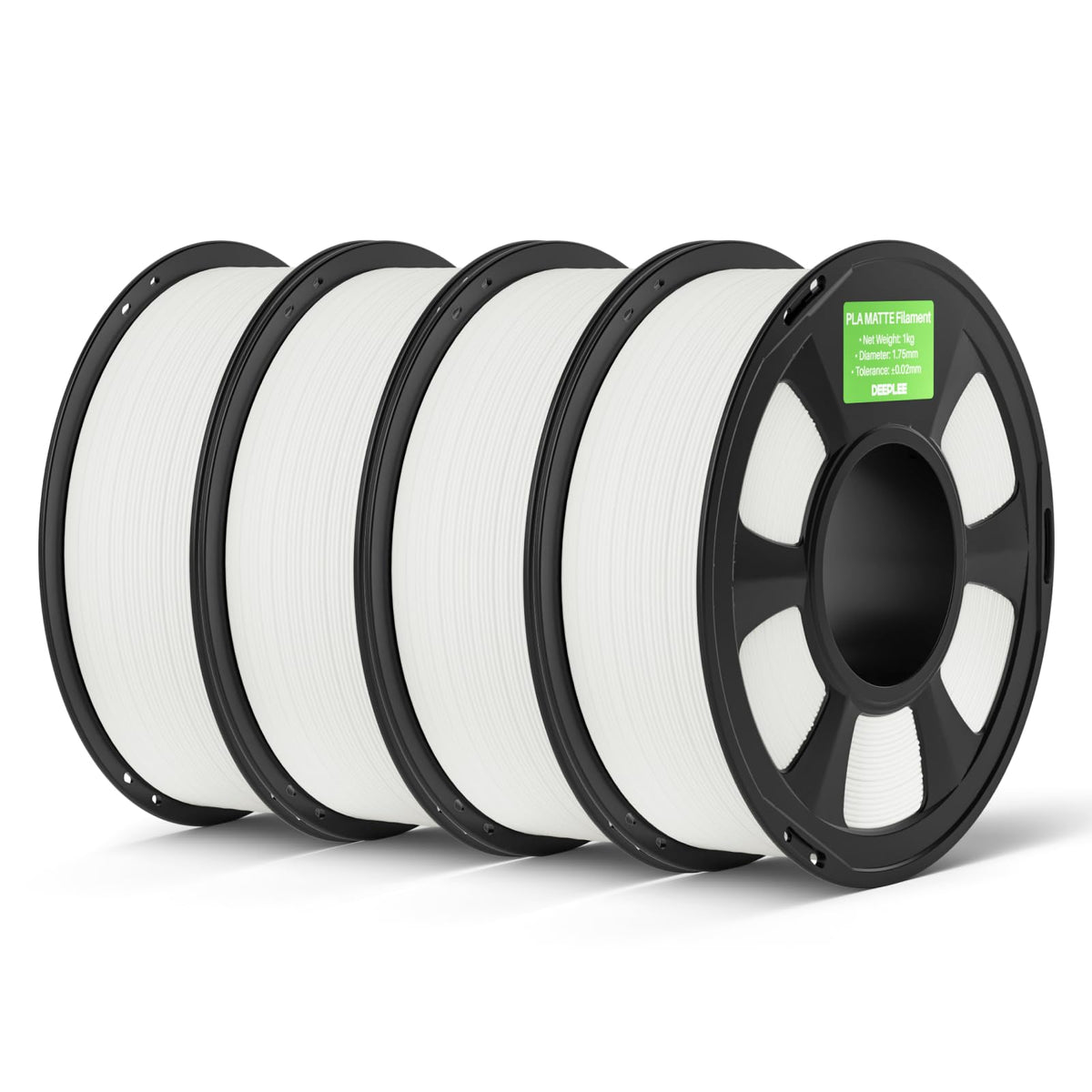DEEPLEE Matte PLA Filament 1.75mm Matte Black 1kg(Plastic Spool)