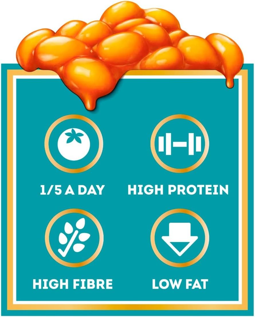 Heinz Tinned Baked Beans in a Rich Tomato Sauce 6 x 415g