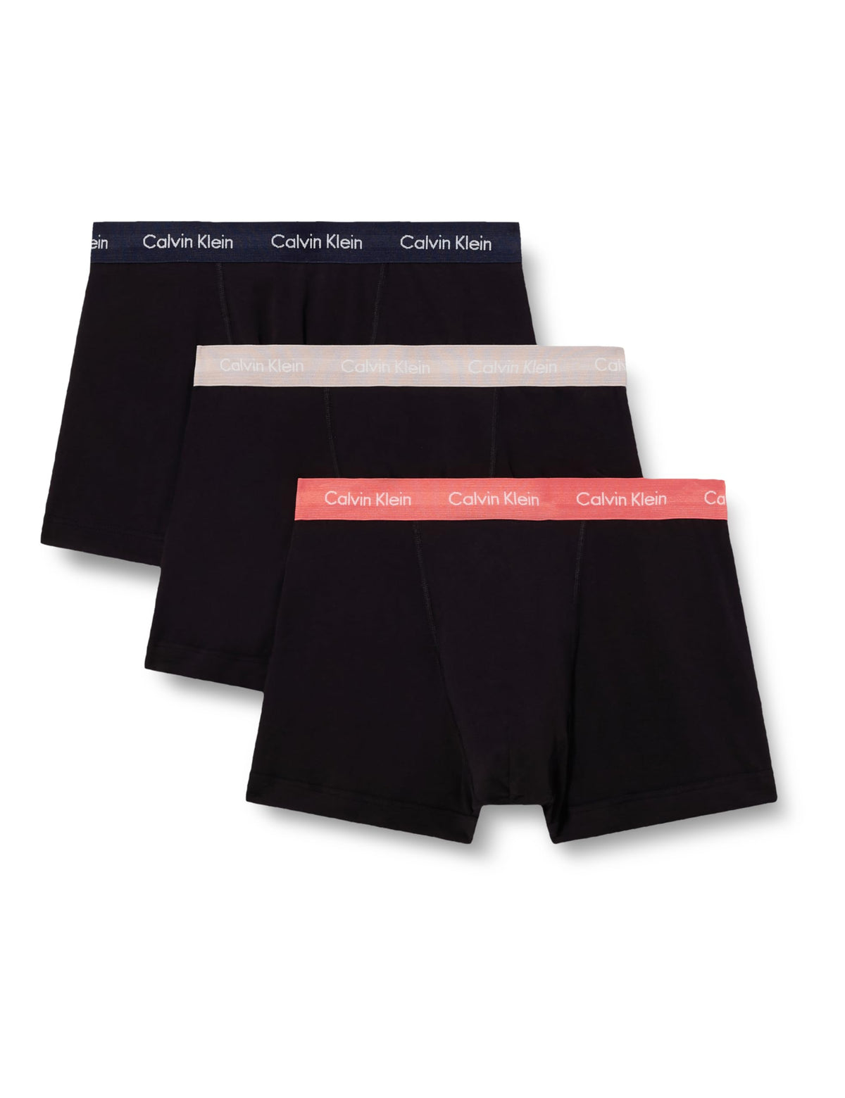 Calvin Klein Men’s 3 Pack Trunks with Logo Waistband