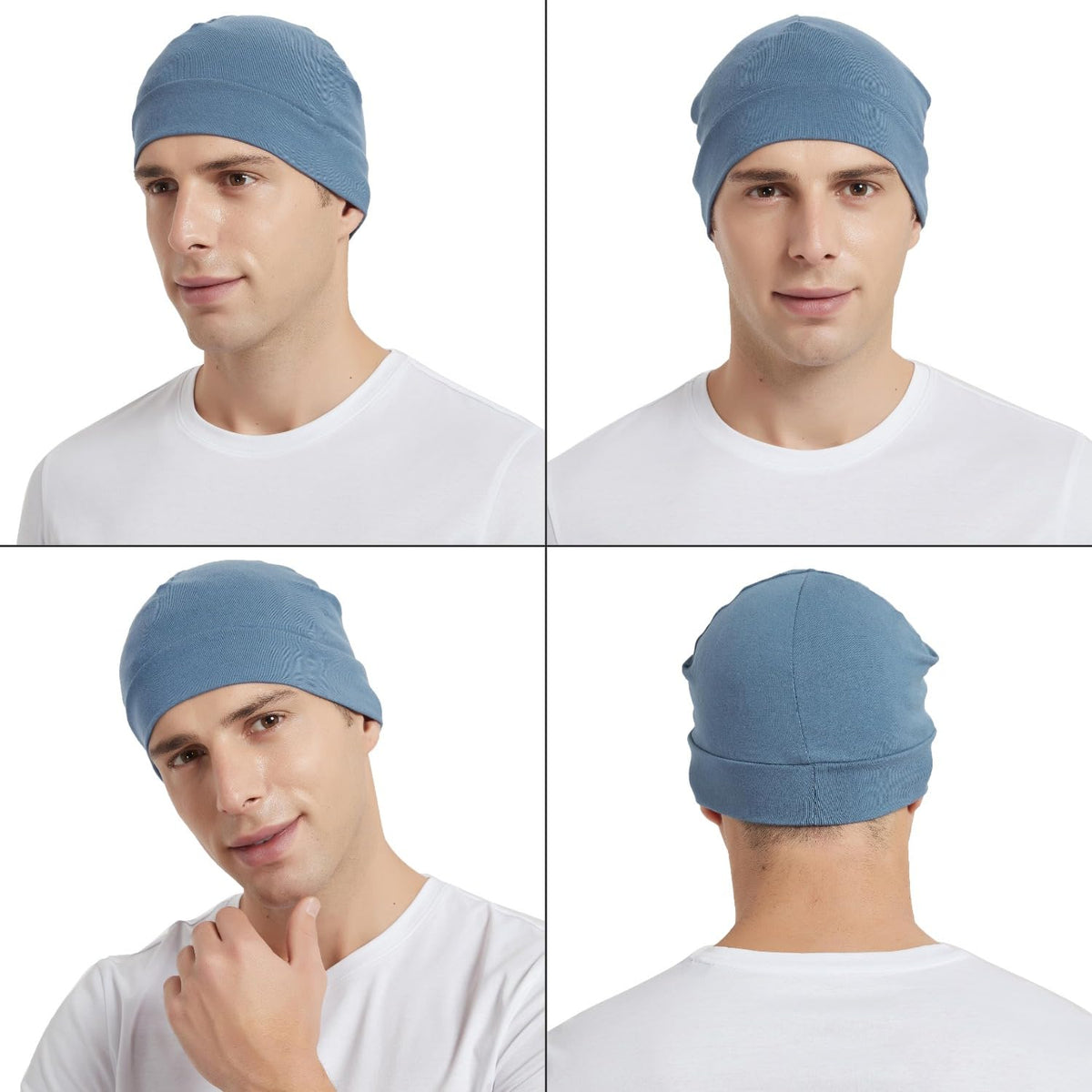 EINSKEY 100% Cotton Skull Caps for Men, Multipurpose Daily Wear Beanie Hat