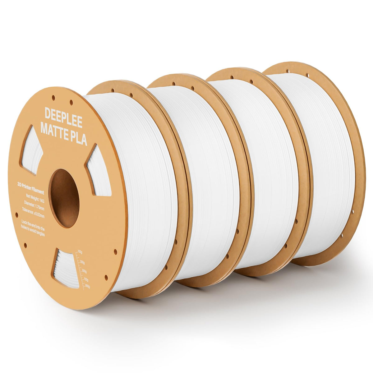 DEEPLEE Matte PLA Filament 1.75mm Matte White 1kg