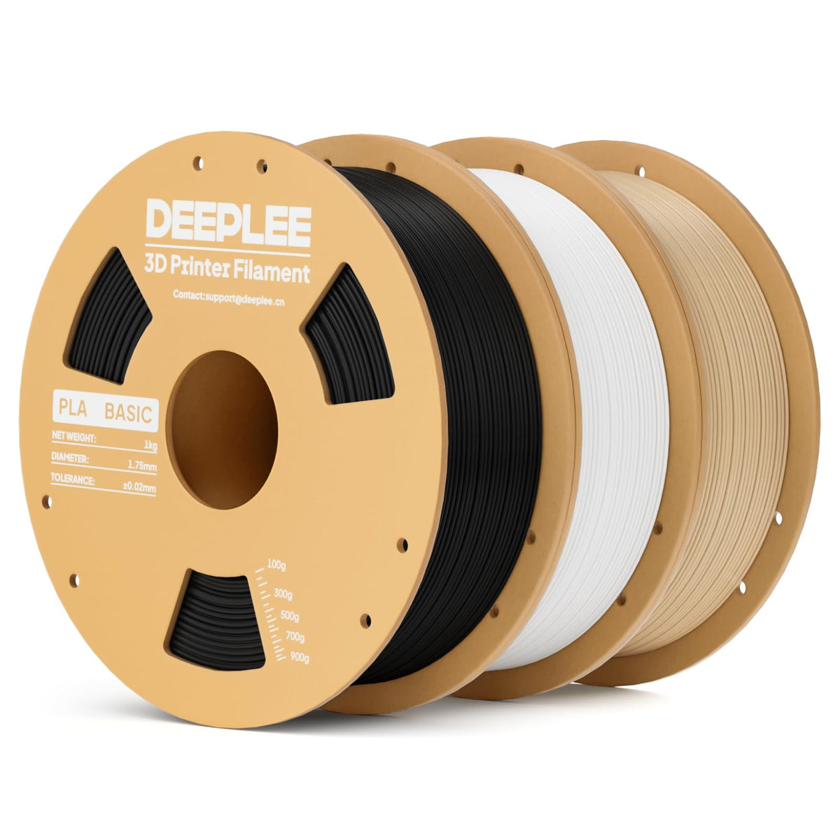 DEEPLEE PLA Filament 1.75mm, Basic 3D Filaments Beige 1kg