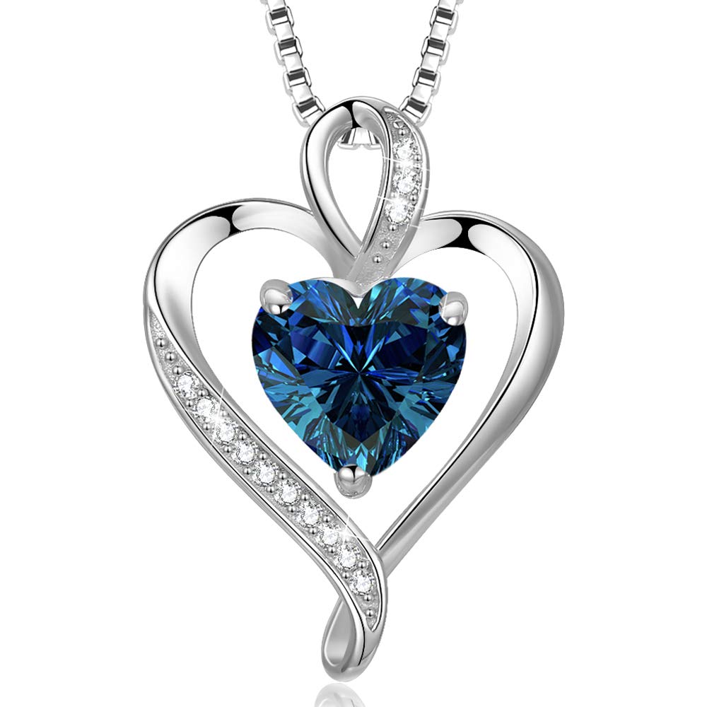 LAVUMO Heart Necklace for Women 925 Sterling Silver Love Pendant Jewellery