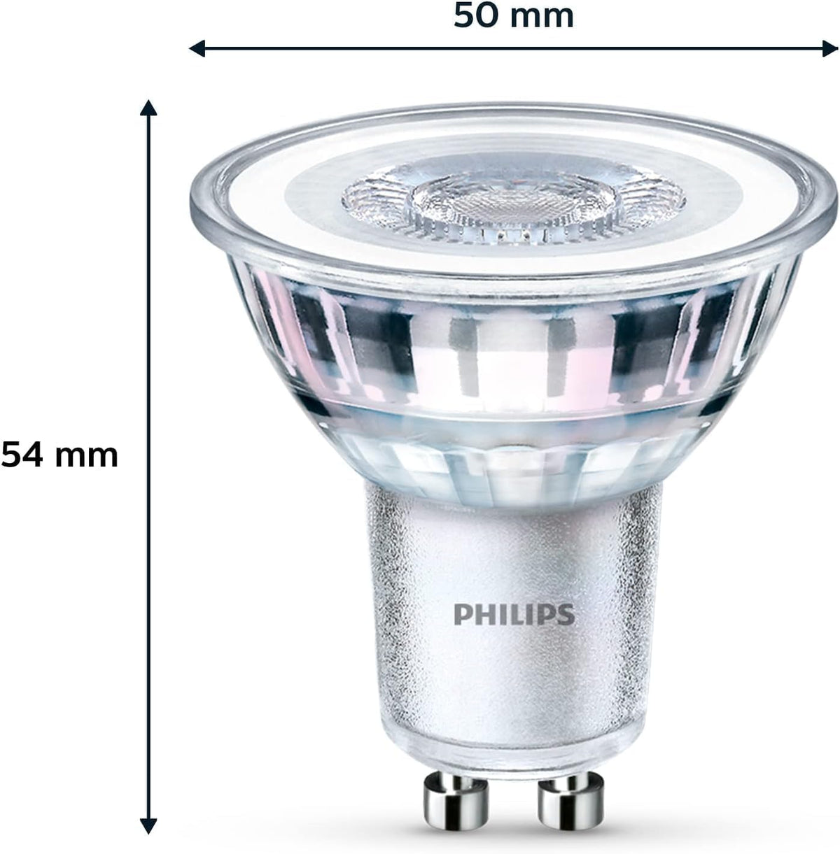 PHILIPS Classic Spotlight LED Bulb, GU10, Pack of 6