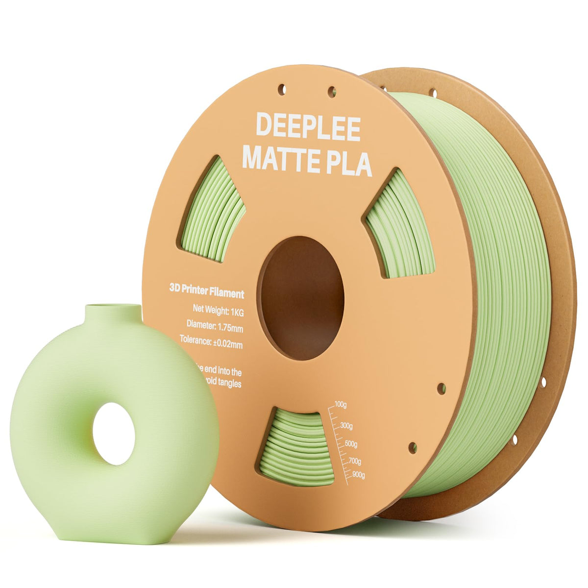 DEEPLEE Matte PLA Filament 1.75mm Matte White 1kg