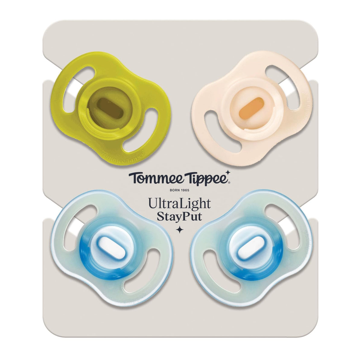 Tommee Tippee Ultra-Light StayPut Night Glow Dummy 6-18m Pack of 2