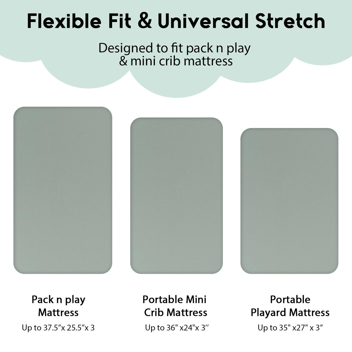 Yoofoss Moses Basket Sheets 41 x 84 cm, Fitted Soft & Breathable Microfiber Pram Sheet for Newborn Baby Boy and Girl, Crib Bassinet Mattress Protector Snuzpod Bedside 2 Pack