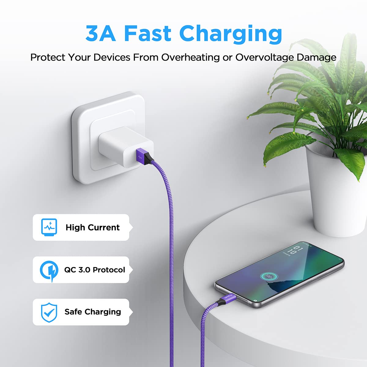 etguuds Extra-Long USB C Charger Cable 3M, USB A to USB C Cable
