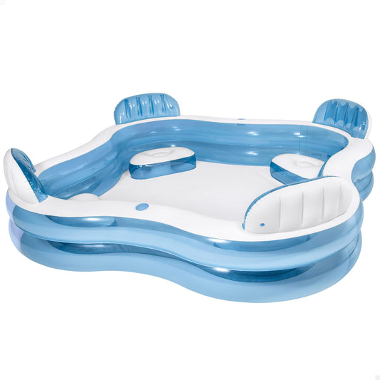 Intex 56475NP - Inflatable Swim Center Family Lounge, 90 x 90 x 26 inches, Multi-color