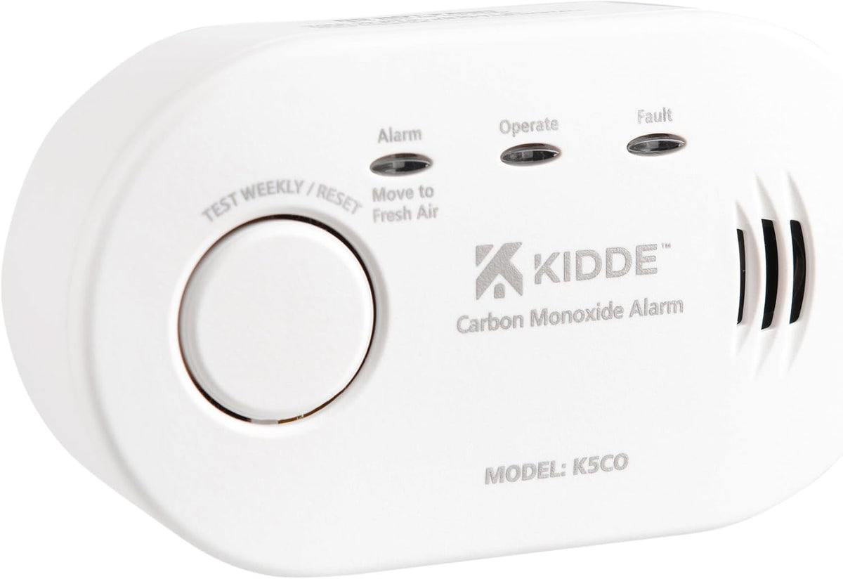 Kidde 5CO Carbon Monoxide Alarm and Detector with AA Batteries - 10 Year Sensor Life CO Alarm for Home