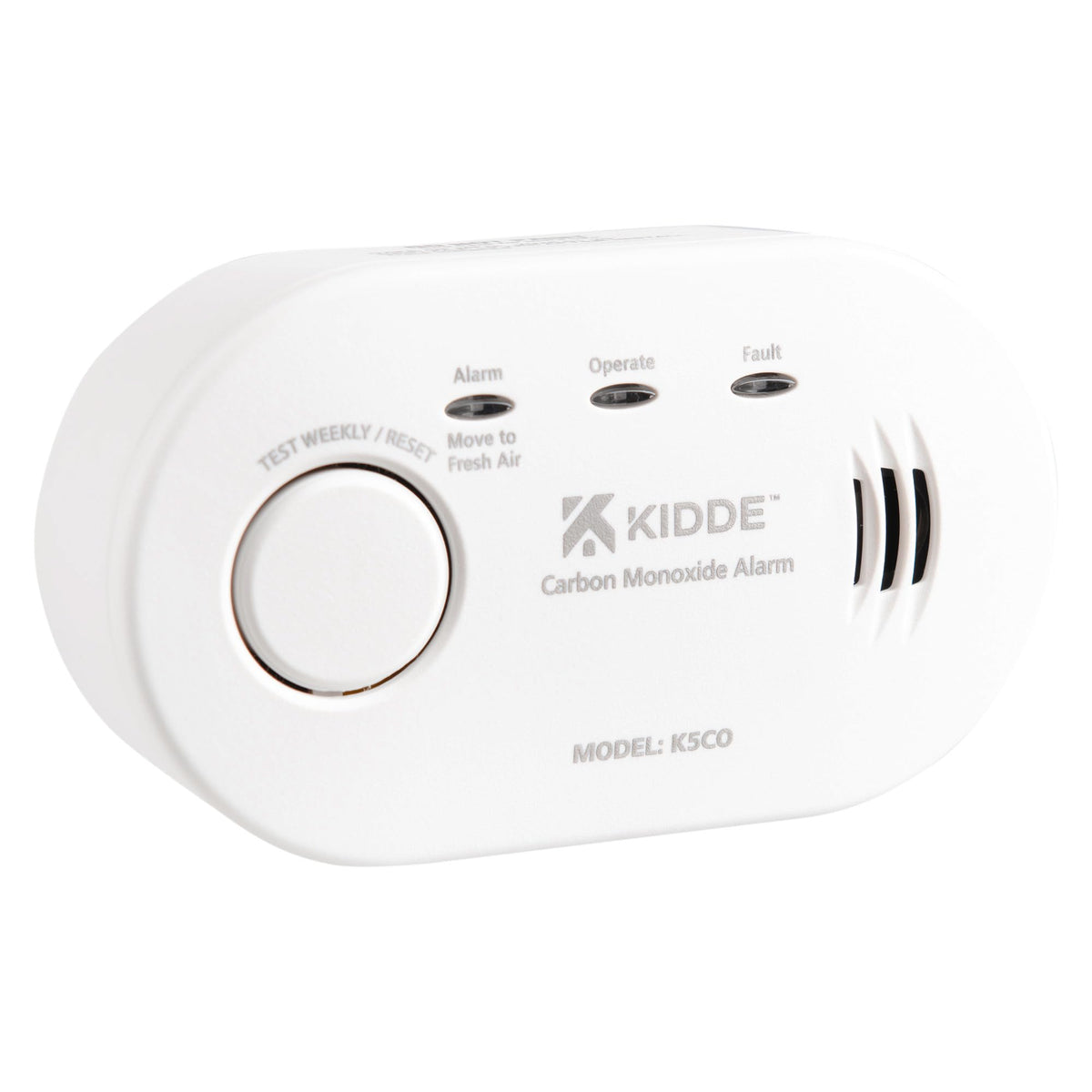 Kidde 5CO Carbon Monoxide Alarm and Detector with AA Batteries - 10 Year Sensor Life CO Alarm for Home