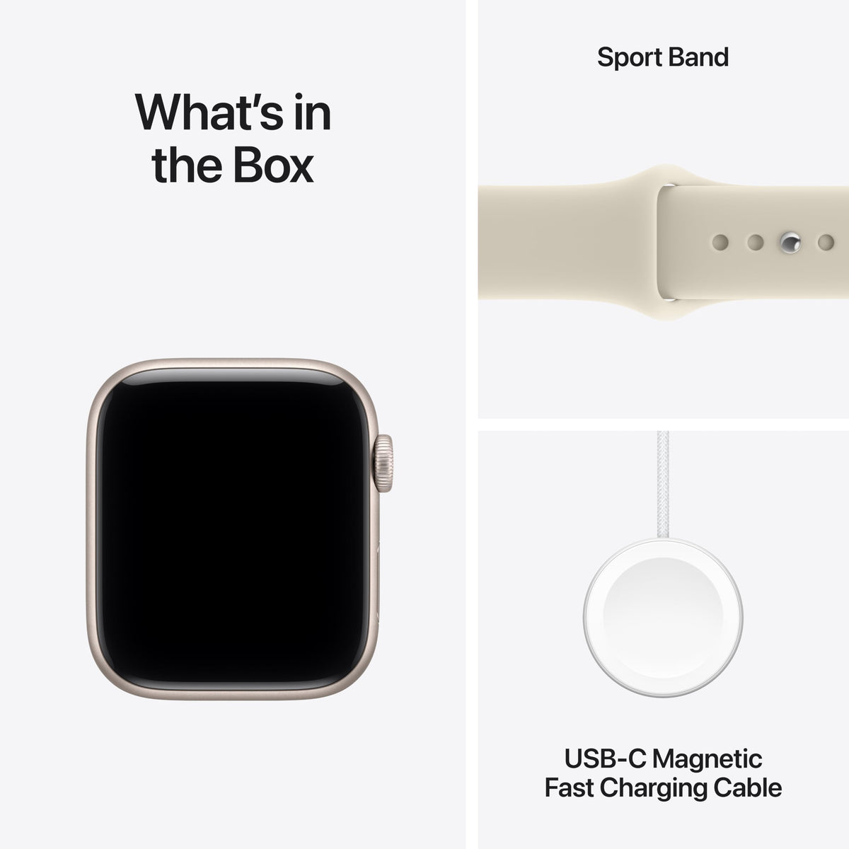 Apple Watch SE 3 GPS 40mm Smartwatch with Starlight Aluminium Case with Starlight Sport Band M/L. Fitness and Sleep Trackers, Heart Rate Monitor, Always-On Display, Water Resistant