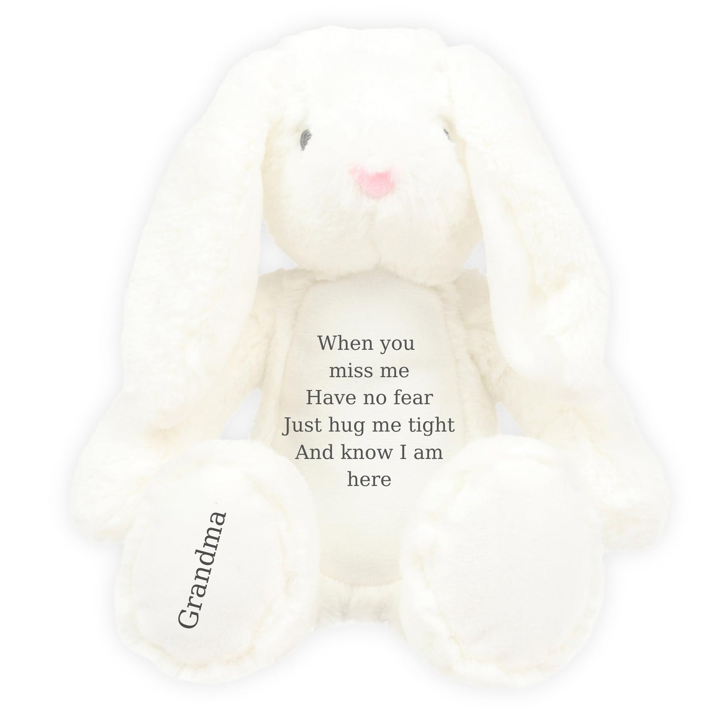 HotScamp Personalised Memorial Bear In Loving Memory When you Miss me - Cuddly Toy Soft Toy Comforter Grieving Special keepsake from a loved one - Brown Teddy