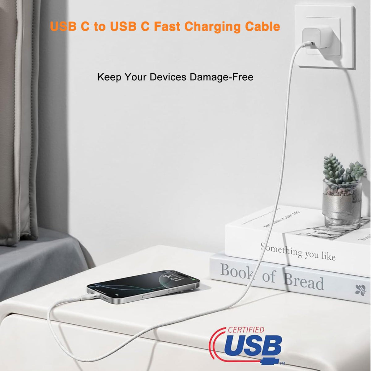 240W USB-C Charge Cable 2m, 6ft USB C to USB C Cable, Fast Charging Cord for Macbook Pro/Macbook Air/Neo, iPad Pro 12.9/11, 10th, iPad Air 5th/4th,Mini 7th/6th, iPhone 18/17/16/15/17e/Duo/Pro Max Lead