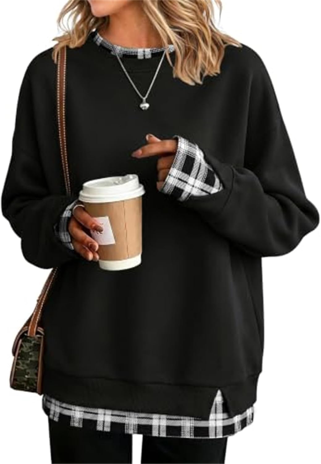 Hoodies For Women Uk Oversized Women's Jumpers Fleece-lined Womens Sweatshirt Winter Fleece Jacket Long Sleeve Ladies Tops Plus Size Fashion Christmas Jumper Sweaters Coats Autumn Women's Clothing