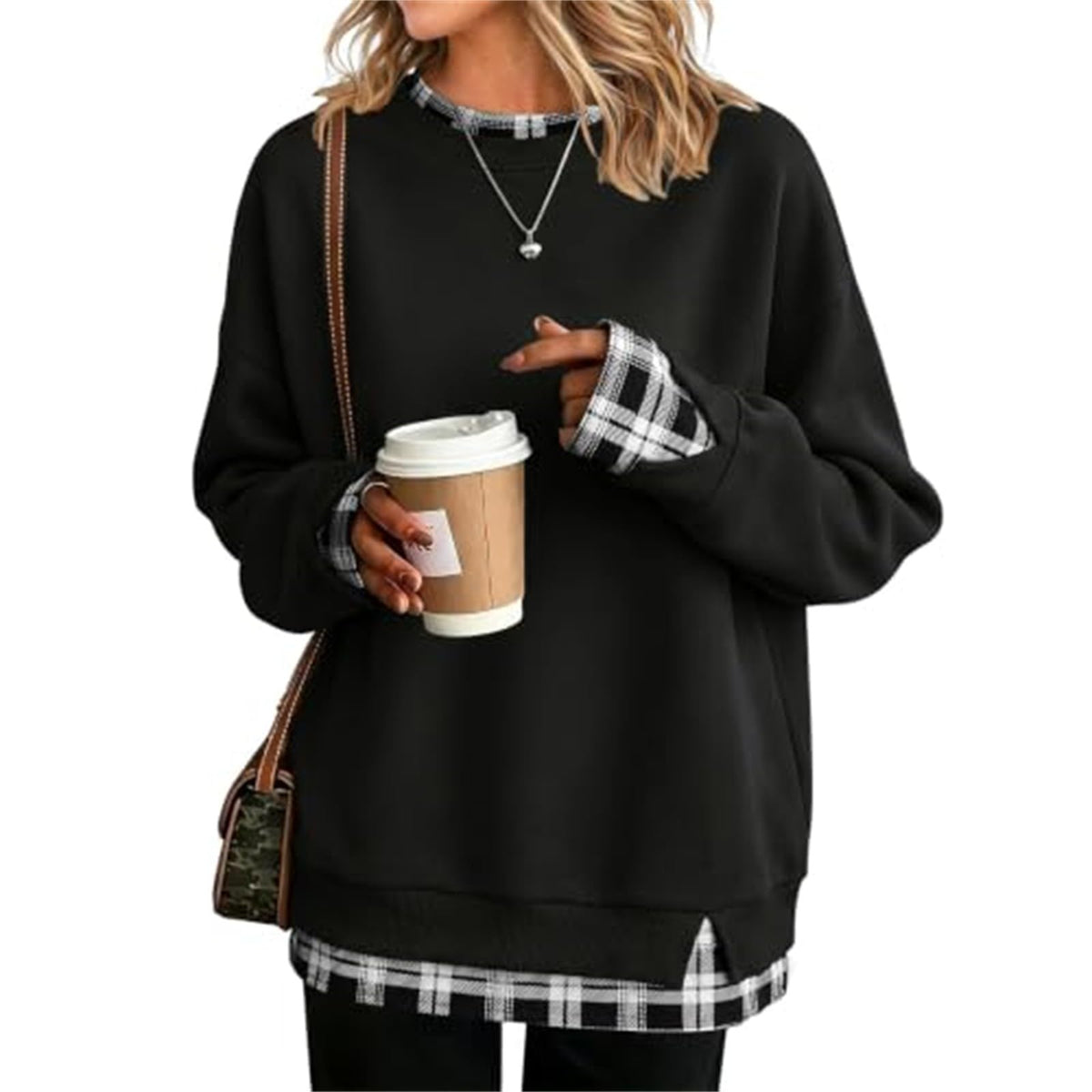 Hoodies For Women Uk Oversized Women's Jumpers Fleece-lined Womens Sweatshirt Winter Fleece Jacket Long Sleeve Ladies Tops Plus Size Fashion Christmas Jumper Sweaters Coats Autumn Women's Clothing