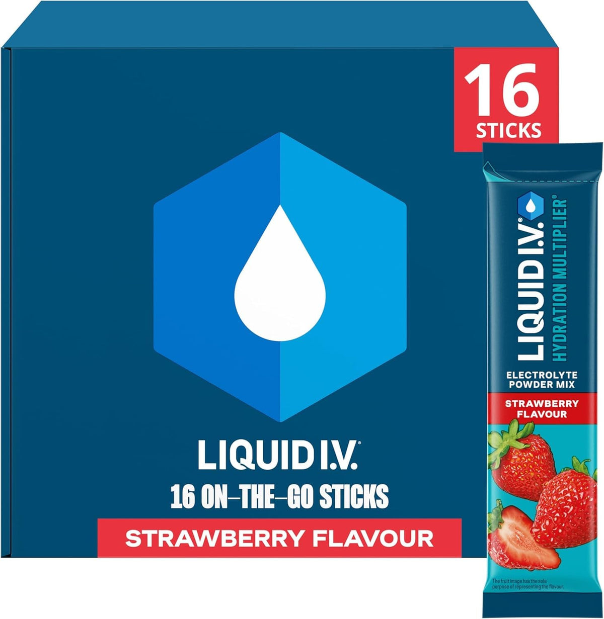 Liquid I.V. Hydration Multiplier Electrolyte Mix, Passion Fruit, 16 Sticks