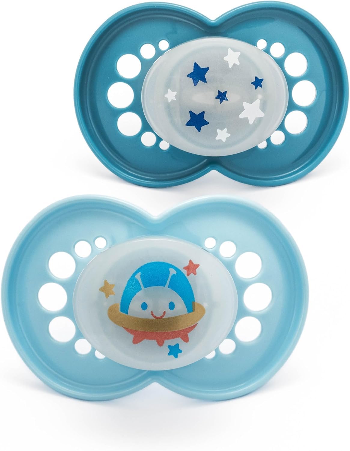 MAM Original Dummies, 18-36M, 2 Pack, Orthodontic Design, Blue/Green