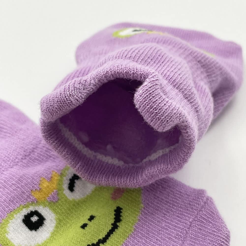 FedMois 5 Pairs Baby Kids Anti-slip Socks Cotton non skid Ankle Socks Animals