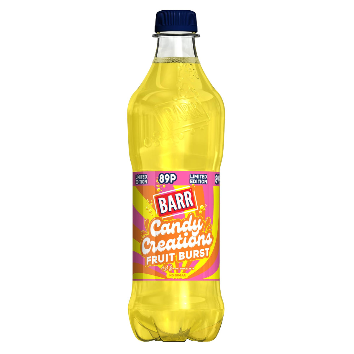 Barr Cream Soda Zero Sugar Sparkling Soft Drink, 24 Pack, 330ml Cans