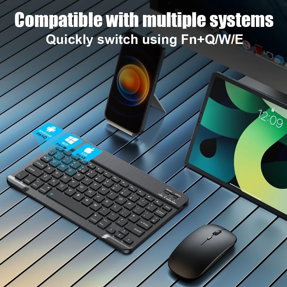 NOOX Bluetooth Keyboard for iPad, Galaxy Tablets, SmartPhones