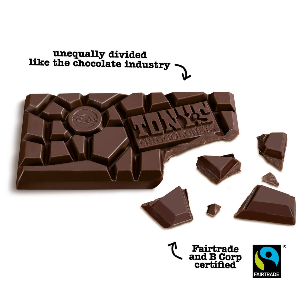 Tony's Chocolonely Milk Chocolate Bar - 180g Belgian Fairtrade Chocolate, Gift, 32% Cocoa, Vegetarian