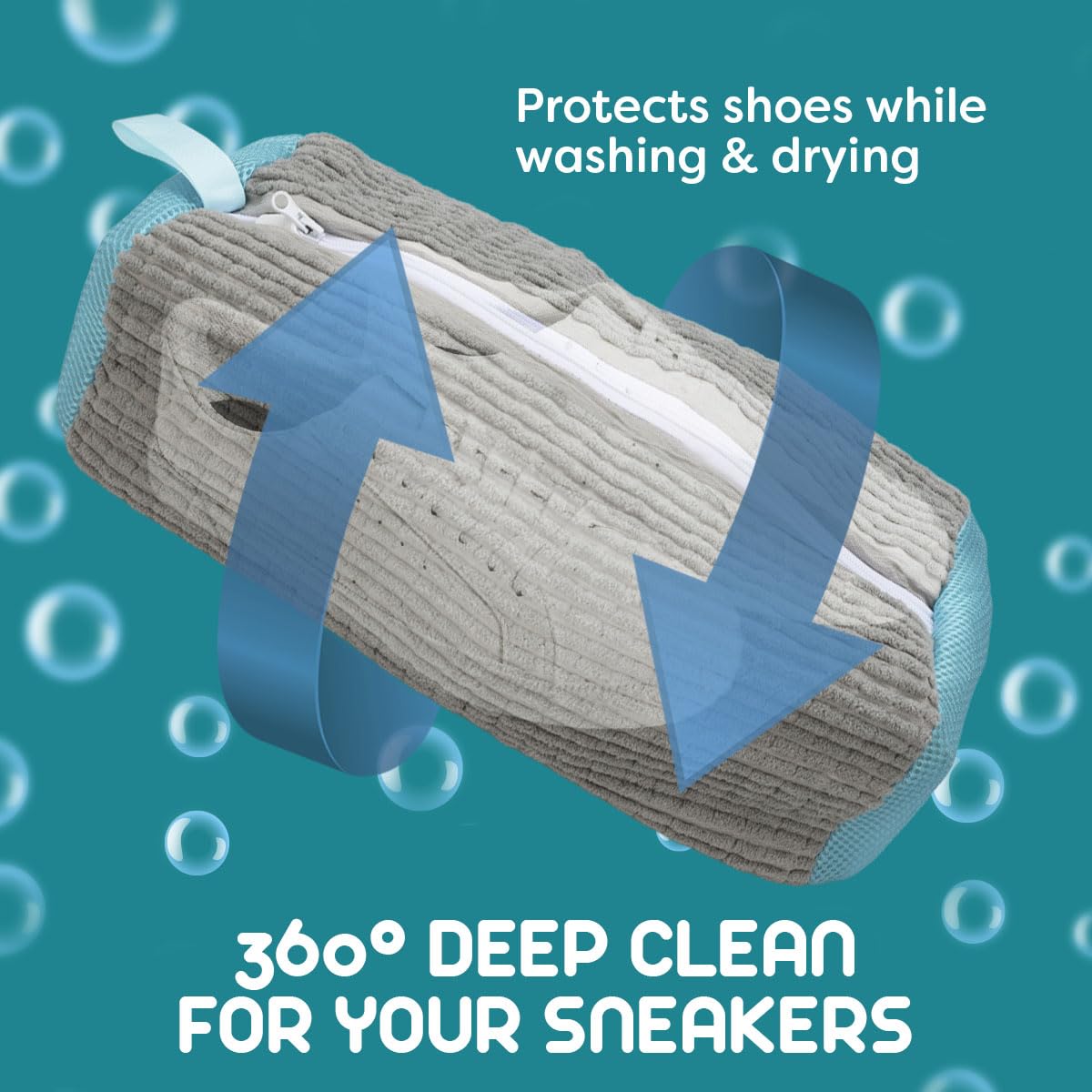 Shoe Washing Bag, 2 Pack, for Washer and Dryer, Reusable Cleaning Sack