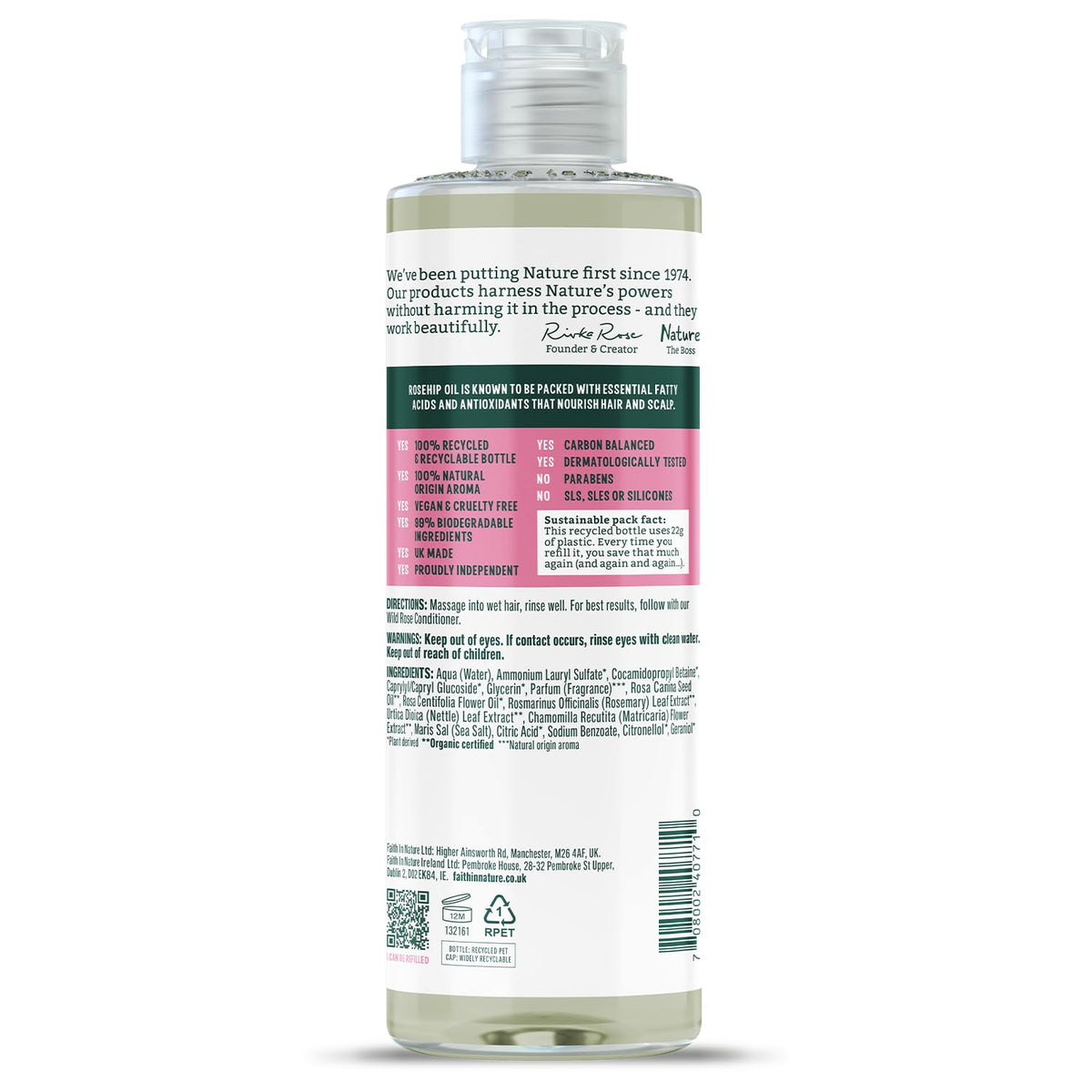 Faith In Nature Organic Coconut Shampoo, Hydrating for Dry Hair & Scalp, Vegan & Cruelty Free, No SLS, Silcones or Parabens, 400ml