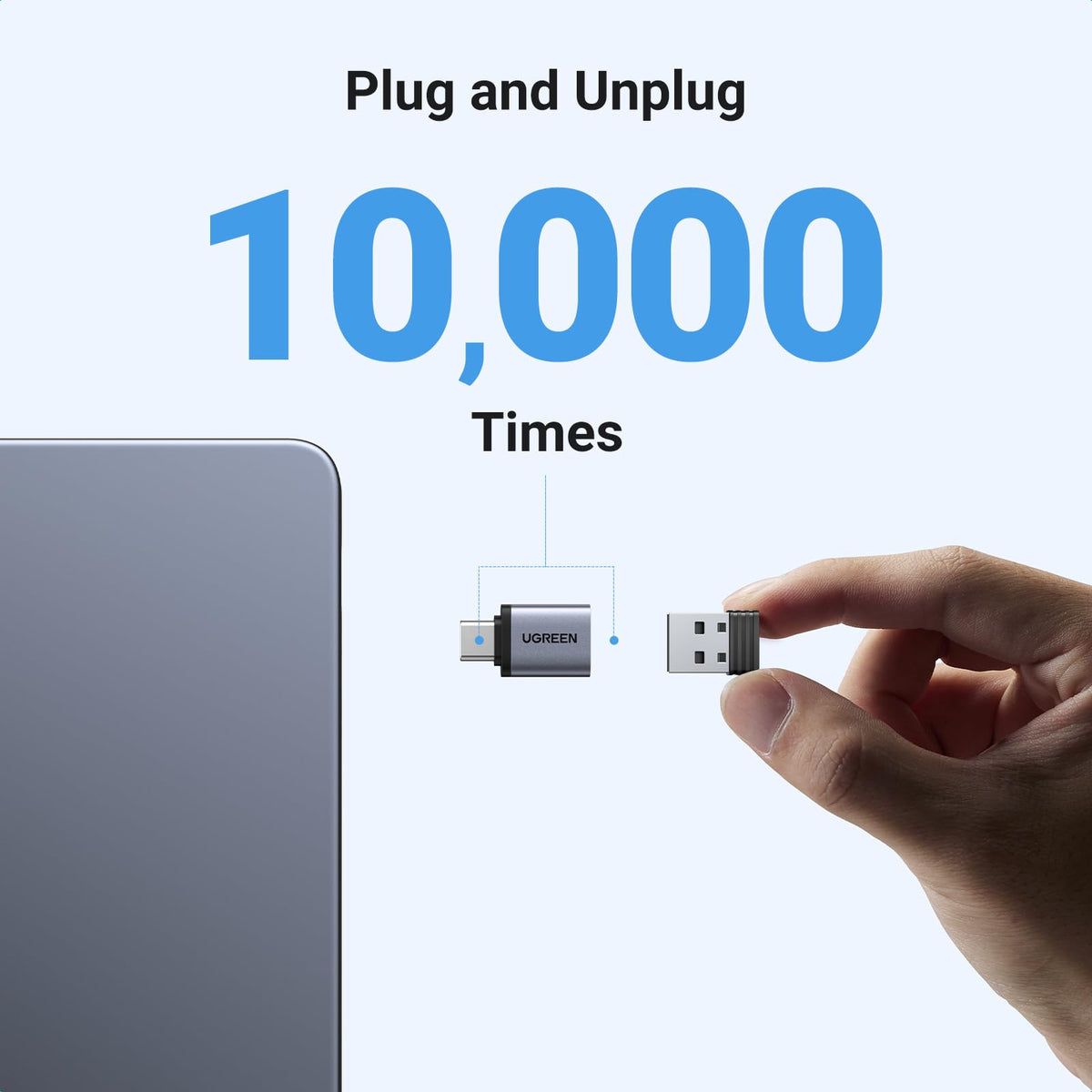 UGREEN USB to USB C Adapter 10Gbps for iPhone, iPad, MacBook, Galaxy 4 Pack