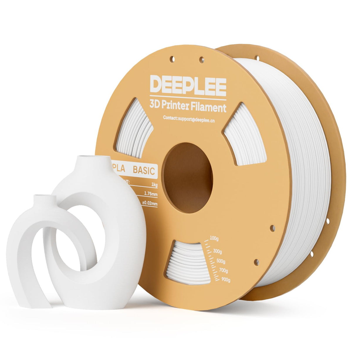 DEEPLEE PLA Filament 1.75mm, Basic 3D Filaments Beige 1kg