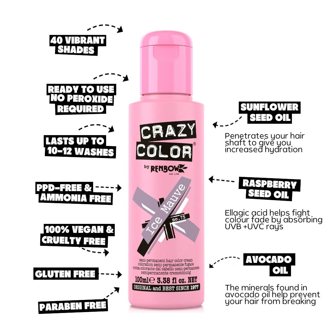 Crazy Color Cyclamen Pink Hair Dye 100ml