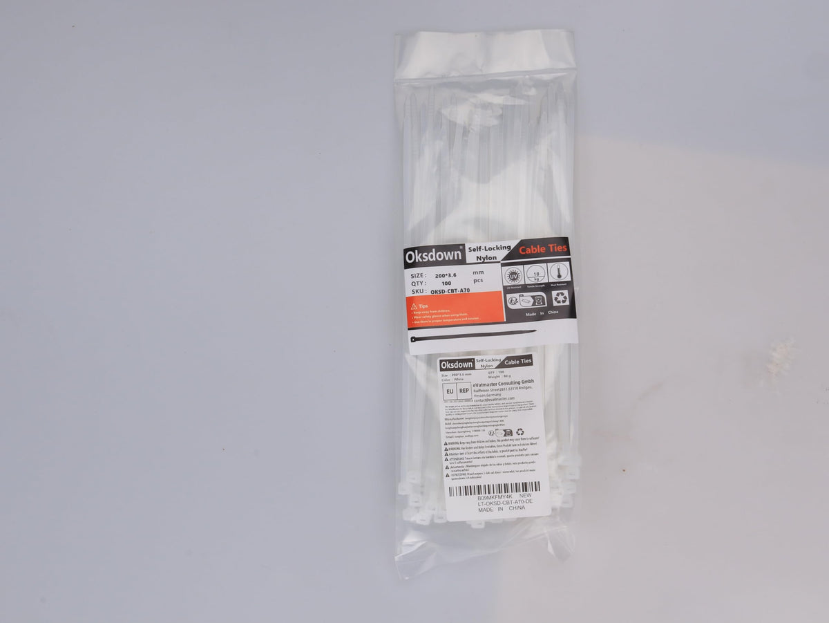 100 Pack Yellow Plastic Cable Ties 300mm×3.6mm Heavy Duty Strong Nylon Premium Self Locking 12 inch/30 cm Long Zip Tie Wraps