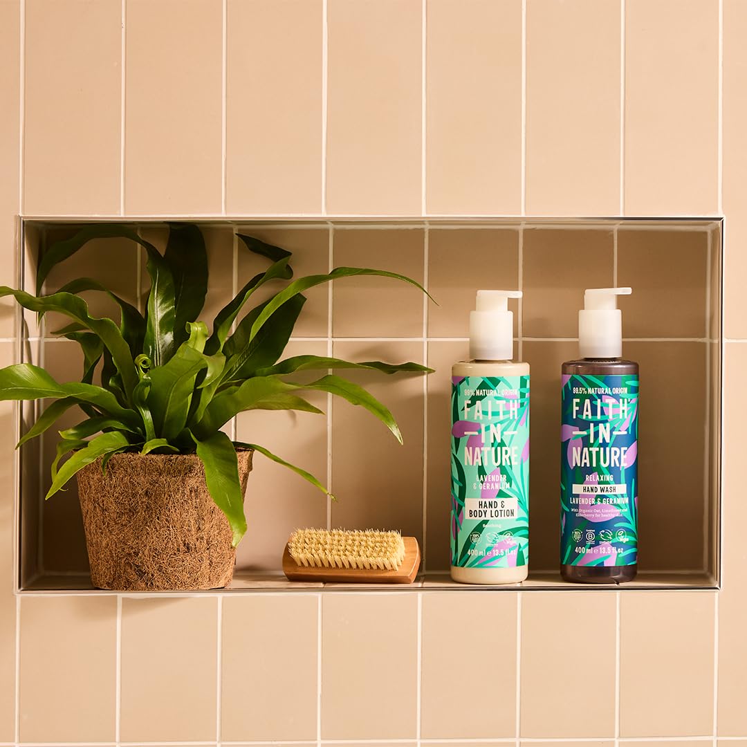Faith In Nature Natural Aloe Vera and Tea Tree Hand Wash, Nourishing, Vegan and Cruelty Free, No SLS or Parabens, 400 ml