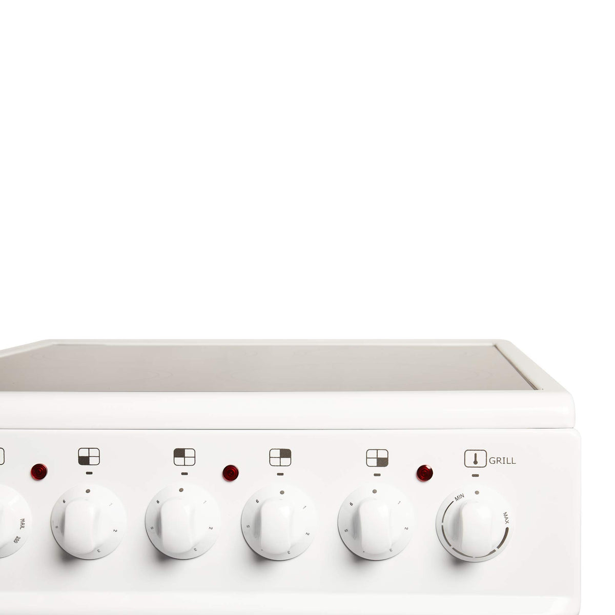 Haden Double Oven 50cm Electric Cooker 4 Zone Ceramic Hob White