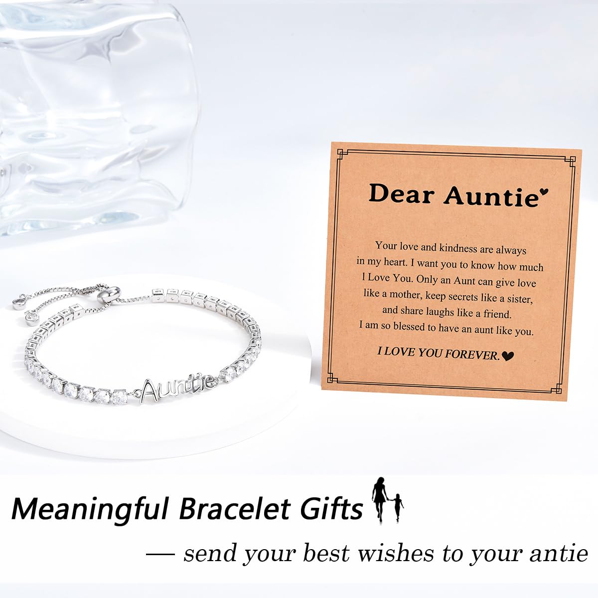 Birthday Gifts for Women Girls, Sparkling Cubic Zirconia Tennis Bracelet Gifts, Christmas Mothers Day Graduation Presents for Her