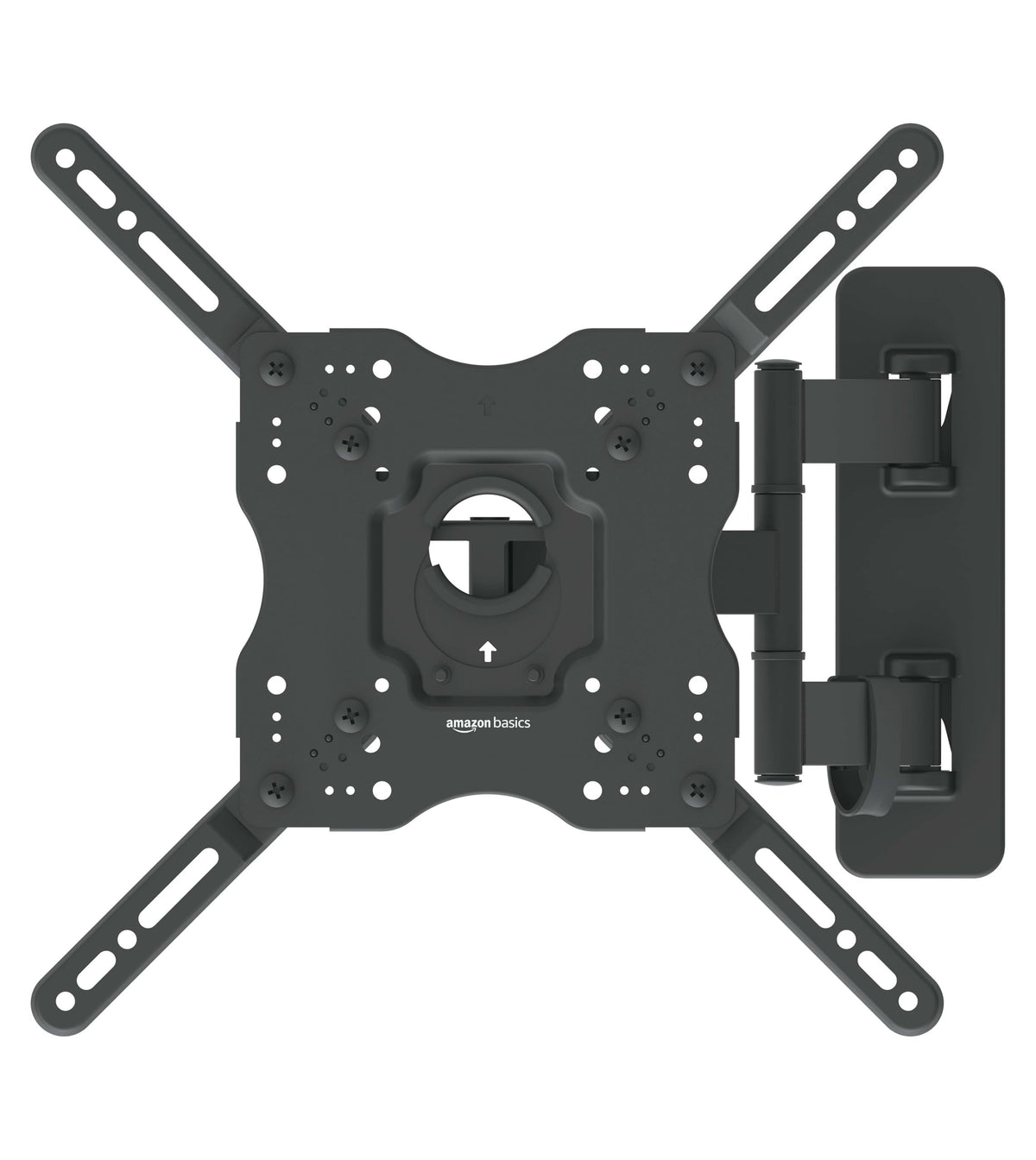 Amazon Basics TV Wall Mount, Full Motion Swivelling Tilting TV Bracket for 12-40 Inch Flat and Curved TV or Monitor up to 36 kg, Max VESA 200x200 mm, Black