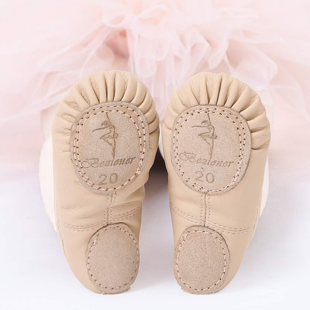 Ballet Shoes Leather Ballet Flats Split Sole Dance Slippers for Girls Toddlers Women