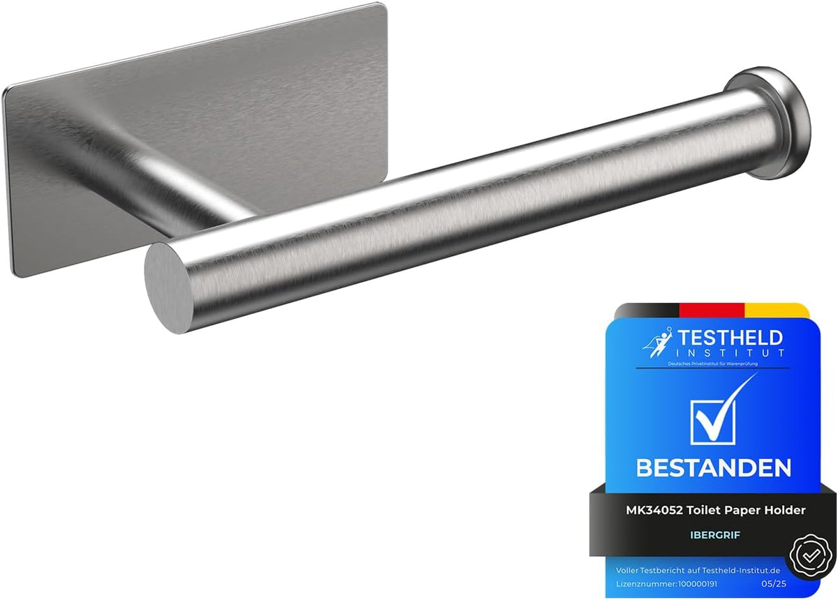 Ibergrif Silver Chrome Wall Mounted Toilet Roll Holder