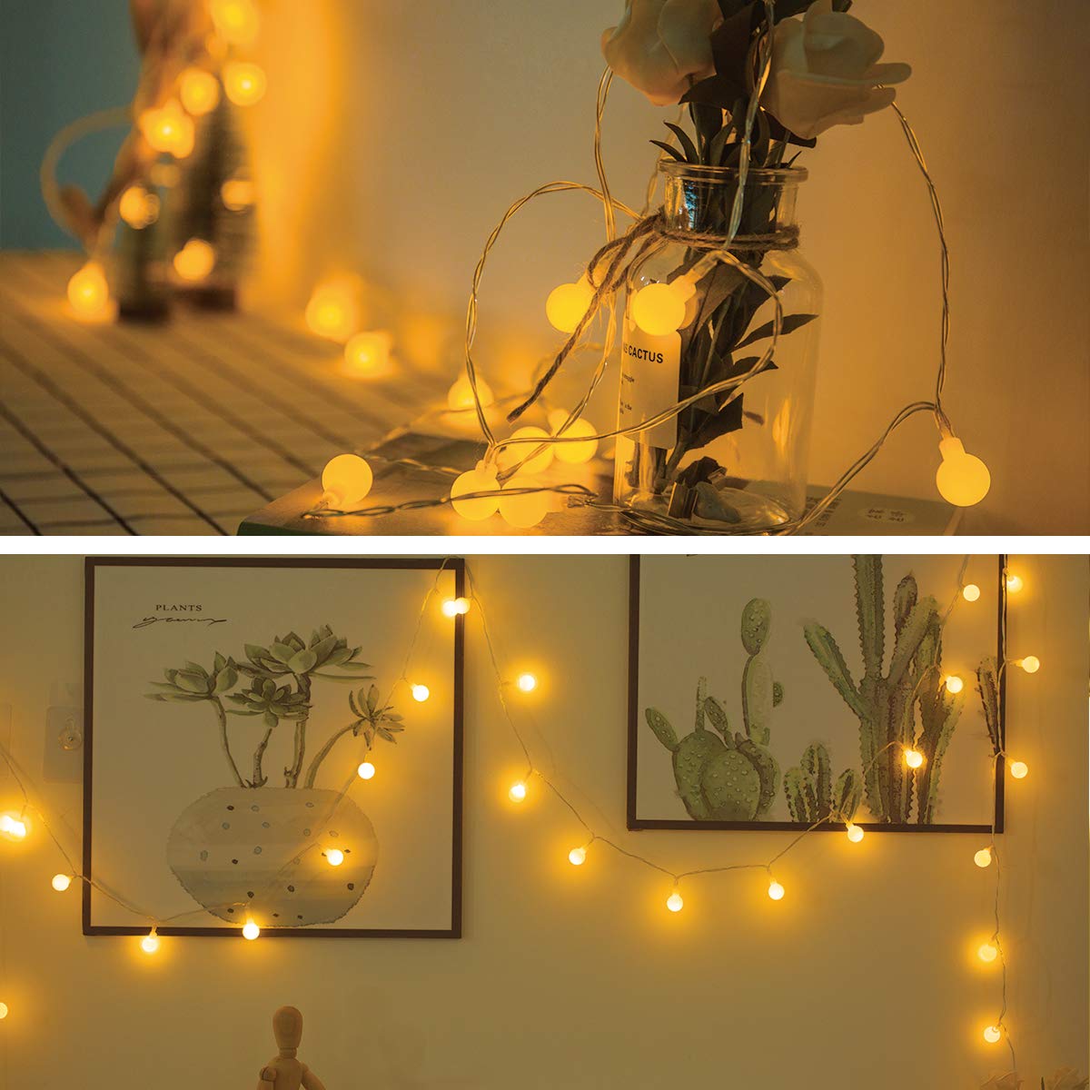 Fulighture Fairy Lights Battery Operated: 5m 16ft 40LED Snowflake