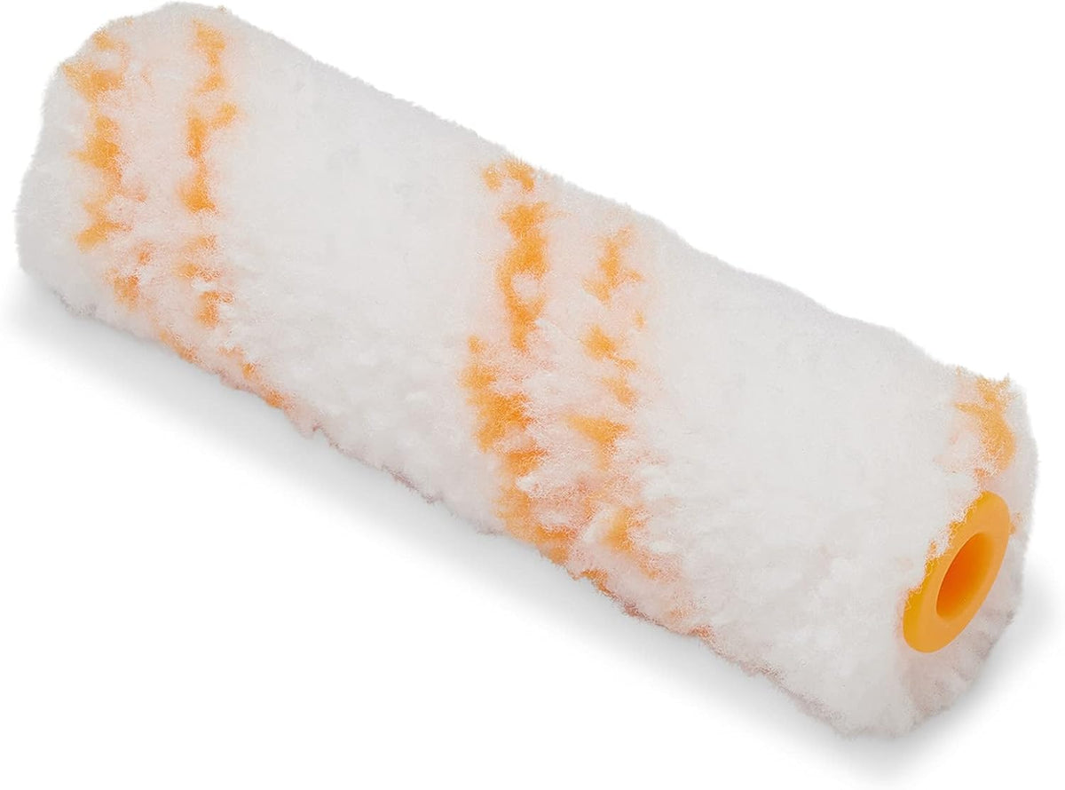 Hamilton for The Trade 7 Piece Medium Pile Paint Roller Set with Tray, 4", White/Orange/Blue