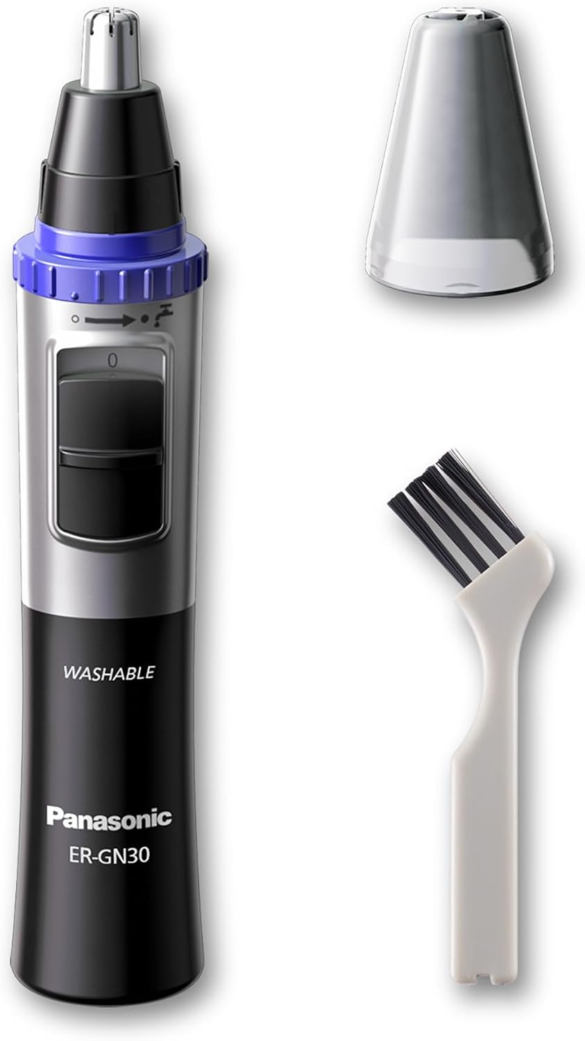 Panasonic ER-GN30-K503 Nose, Ear & Facial Hair Wet and Dry Trimmer with Vortex Cleaning System